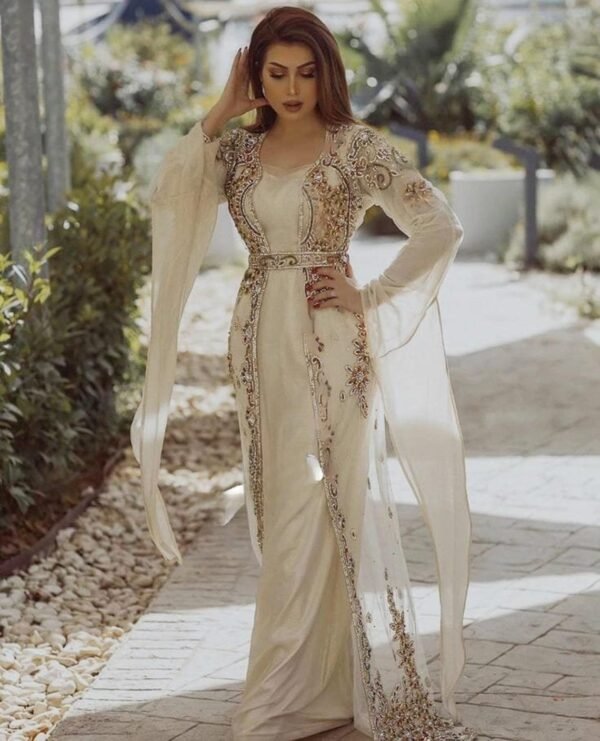 Stunning Dubai Kaftan Luxurious Maxi Dress for Weddings, Parties & Beach