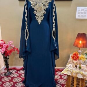Royal Gold Embellished Caftan Dress Arabic Dress
