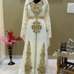 Beautiful Off-White Dubai Moroccan Beaded Kaftan