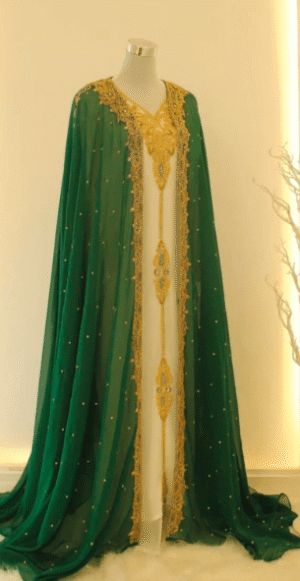 Stunning Masterpiece Handcrafted Latest Kaftan Gown (Full Set)
