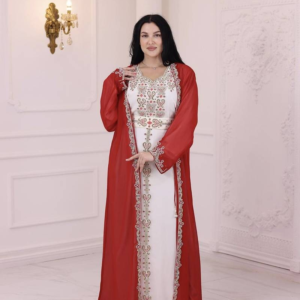 Maroon Embroidered Stone Work Stitched Georgette Kaftan for Party and Wedding