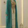 Sky Blue Zari Kaftan Wedding Dress