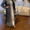 Black Handcrafted Zari Georgette Kaftan Party Dress