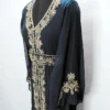 Black Hand-Beaded Moroccan Kaftan (2)