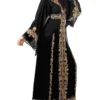 Black Hand-Beaded Moroccan Kaftan (3)