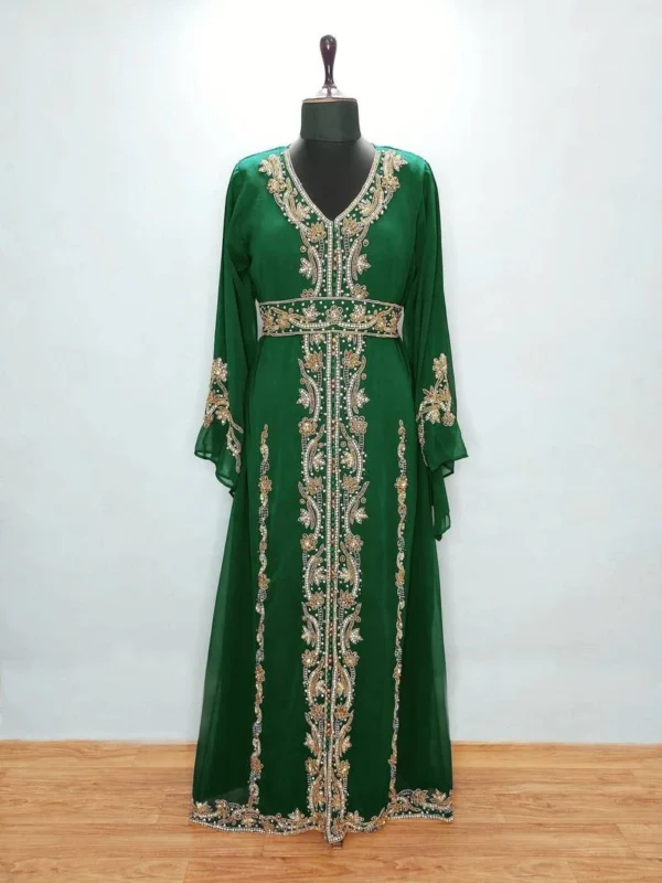 Dark Green Moroccan Kaftan (2)