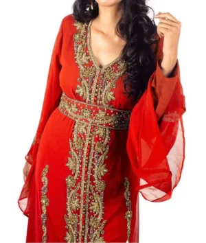 Red Luxurious Moroccan Kaftan (1)