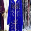 Blue kaftan dress for wedding guest