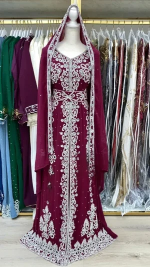 royal blue Kaftan Dress for Wedding guest