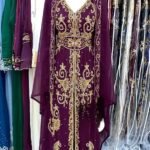 purple kaftan dress