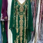 Sale!! Green Dubai Kaftan Dress Wedding/Nikkah Hand Beaded Luxury Gown