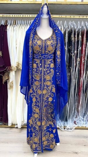blue caftan dress for wedding