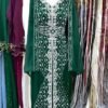 Green Caftan Dress for Wedding Handwork Gown