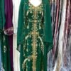 Sale!! Green Kaftan Dress Wedding/Nikkah Hand Beaded Luxury Gown