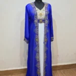 royal blue jacket style kaftan (2)