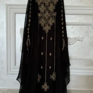 Black Luxury Dubai Kaftan Dress (2)