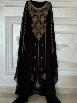 Black Luxury Dubai Kaftan Dress (2)