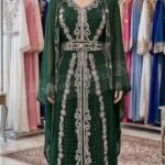 Elegant Green Eid Kaftan Dress Moroccan (1)