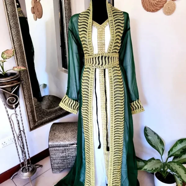 Embroidery Kaftan Dress