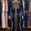 Navy Blue Kaftan Dress Moroccan Wedding Gown (1)