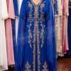 Royal Blue Embroidered Moroccan Kaftan