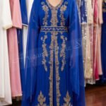 Royal Blue Embroidered Moroccan Kaftan