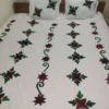 Velvet Applique Cutwork Cotton Bedsheet (1)