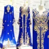 Royal Blue Aari Embroidered Kaftan Dress new desing (3)