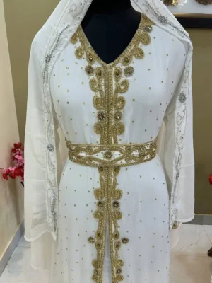 white abaya for Nikkah