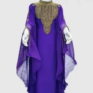 Blue Girls Caftan Dress for Ramadan – Stunning Kids Kaftan (2)