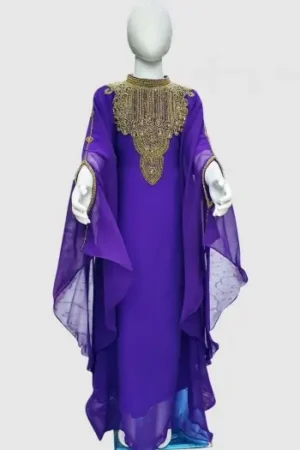 Blue Girls Caftan Dress for Ramadan – Stunning Kids Kaftan (2)