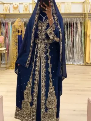 Blue Nikkah Kaftan