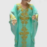 Girls Caftan – Hand-Beaded Zari Work, Kids Kaftan (1)