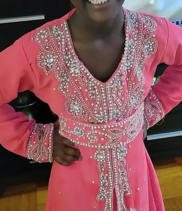 Handmade Kids Kaftan Dress with Zari Embroidery – Shop Now! (2)