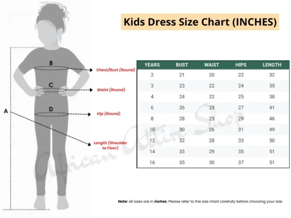 Kids Size Chart 2024