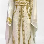 Luxurious White Wedding Moroccan Kaftan