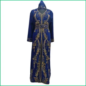 Royal Blue Moroccan wedding gown