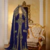 Stunning Blue and Gold Moroccan Kaftan (1)