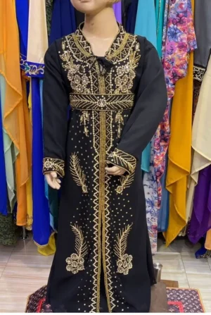 Stylish Kids Kaftan – Islamic Girls Caftan for Eid & Events (1)