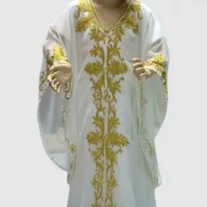 White Girls Caftan Dress for Ramadan – Stunning Kids Kaftan (1)