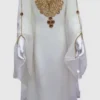 White Kids Kaftan with Full Sleeve Design – Premium Girls Dress (2)