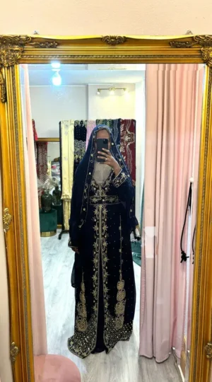 Black Nikkah Kaftan