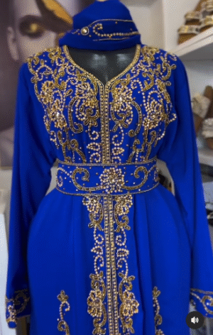 Hand Embroidered Moroccan Kaftan