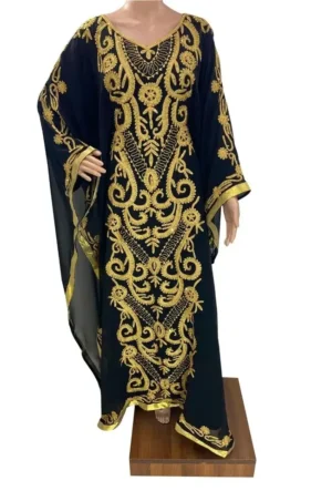 Aari Embroidered Kaftan Dress (7)