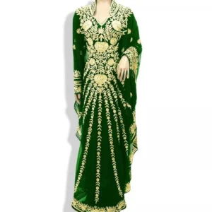 Dubai Kaftan Farasha Abaya with Intricate Gold Embroidery (3)