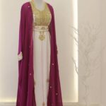 Pink and White Embroidered Kaftan Jacket (25)