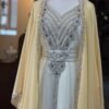 Embroidered Kaftan Jacket Yellow
