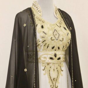 Black and white Embroidered Kaftan Jacket (32)