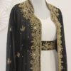 Green & White Embroidered Kaftan Jacket (41)