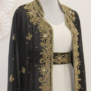 Green & White Embroidered Kaftan Jacket (41)